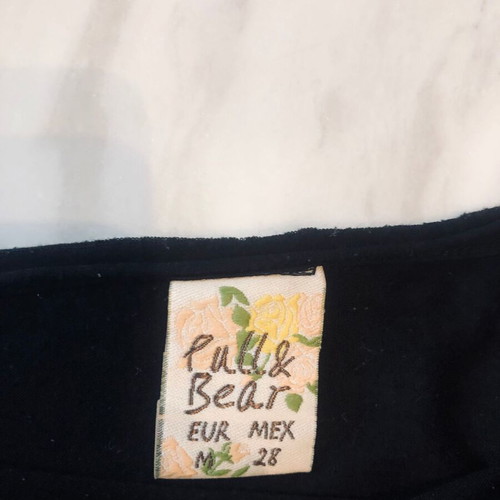 Pull & Bear T-shirts, black and khaki, size Medium