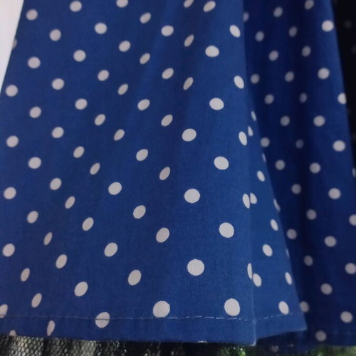 Hearts & Roses dress new, blue and white polka dot, size S