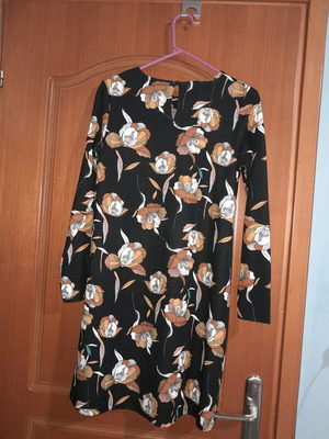 Φόρεμα σε αλφα γραμμή Compania Fantastica σαν καινούργιο, μαύρο πολύχρωμο, μέγεθος M