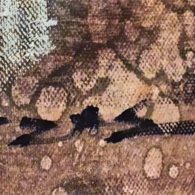 Painting R. Retzas (City) new, mixed media on canvas