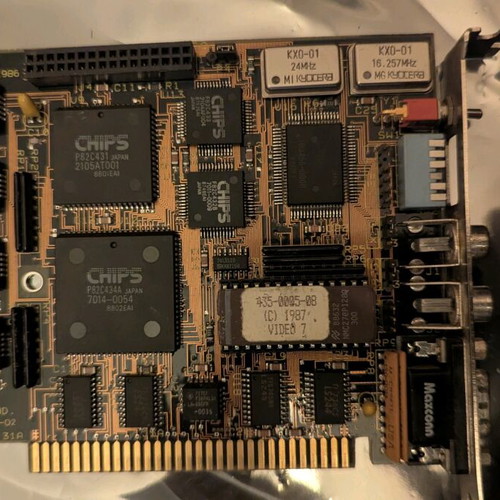Video-7 Vega 8-Bit Video Graphics Card Adapter 256kb used