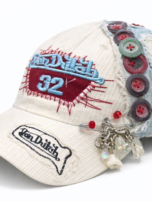 Handmade Queen 32 Pennart Cap new, upcycled design