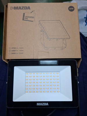 Led floodlight 50W MASDA 4750lm 4000K black new