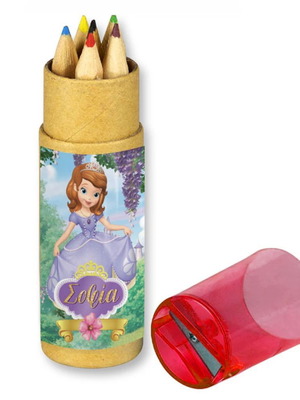 Princess Sofia Colored Pencils 10 pcs new with name