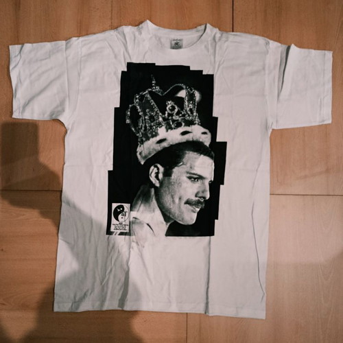 Freddie Mercury Queen fashion t-shirt L new, 100% cotton, white