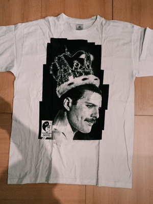 Freddie Mercury Queen fashion t-shirt L new, 100% cotton, white