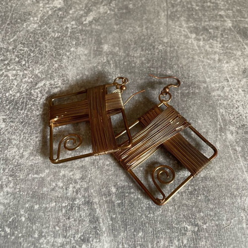 Copper earrings like new