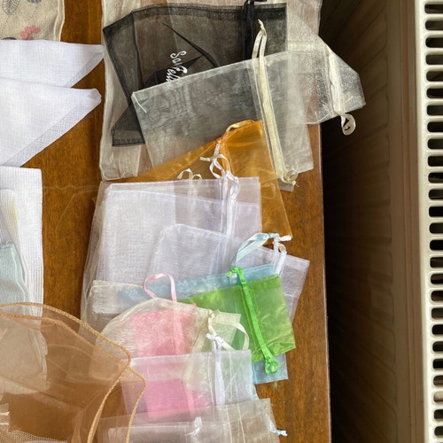 Baptism tulle and pouches like new, pack