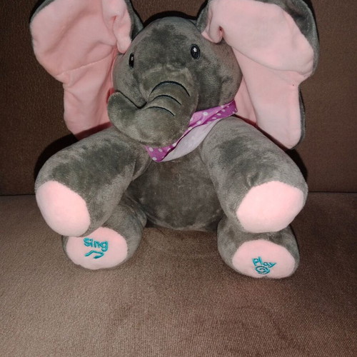 Plush elephant toy, 22 cm, no sound or movement
