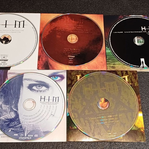 HIM Complete Discography 8 CDs 1997-2013 Box Set with Singles and DVD used