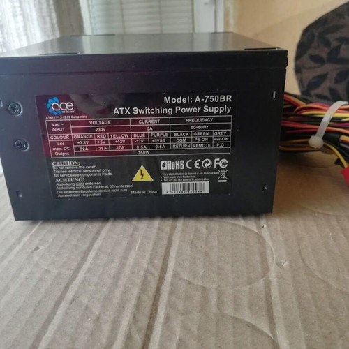 ACE A-750BR 750W computer power supply like new