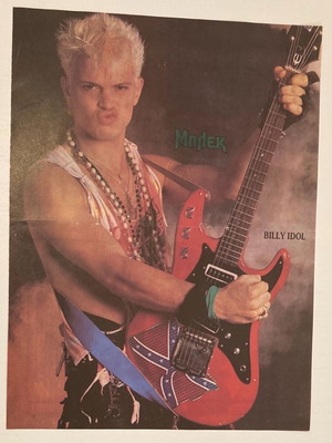 Billy Idol Poster from magazine BLEK In good condition Price 4 Euros