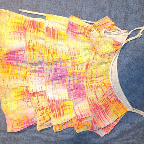 Pink Woman colorful strap blouse like new, size M