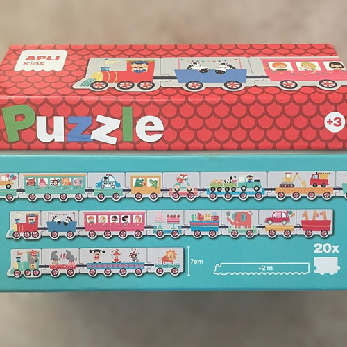 Children's Puzzle Train House Box like new, 20 pieces
