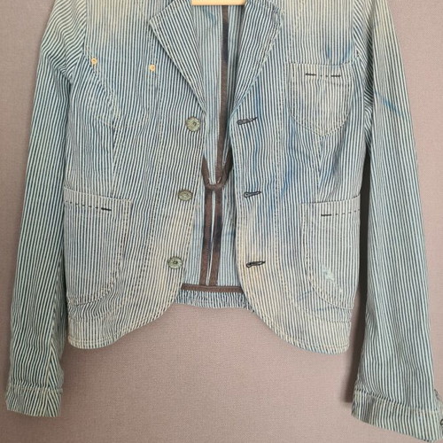 Replay vintage distressed denim jacket, blue