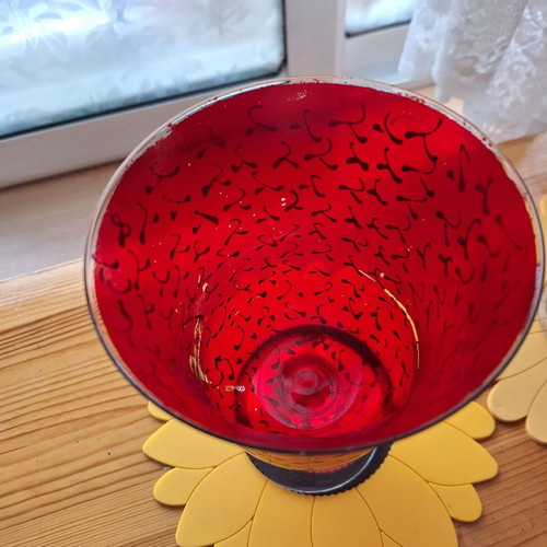 Decorative glass vases Miljogarden Sweden used, set of two