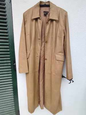 Zara vintage δερμάτινη καμπαρντίνα μακριά μεταχειρισμένη S/M ταμπά