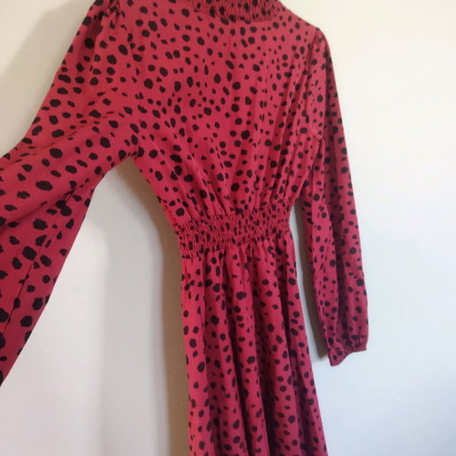 Polka Dot Short Dress New Size S