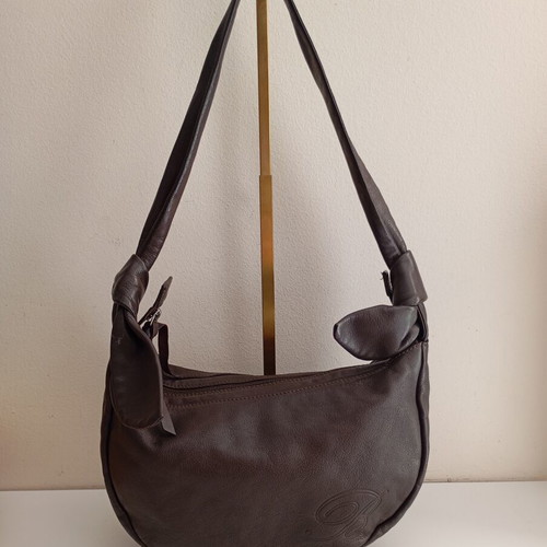 Blumarine vintage shoulder bag leather, like new, brown