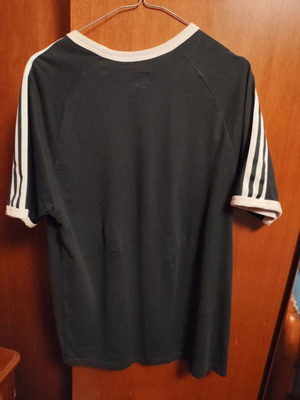 Adidas T-shirt μαύρο με ρίγες μέγεθος L μεταχειρισμένο