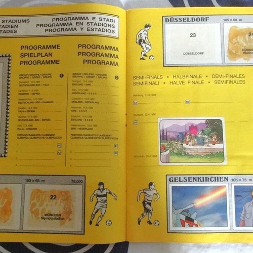 Panini EURO88 album used with unrelated stickers