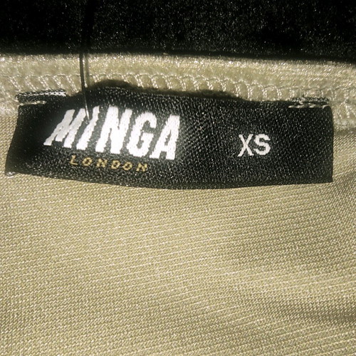 Minga London Alpine Gold Velvet Corset Crop Top new XS beige red