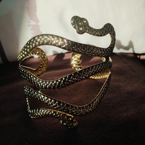 Snake arm bracelet ancient Greek design new gold-colored