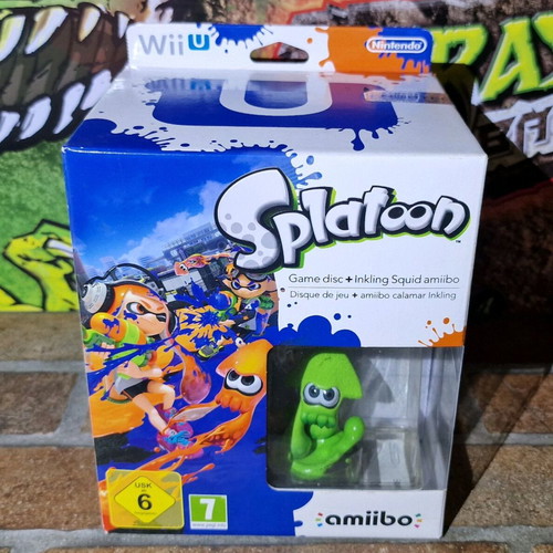Splatoon Big Box Limited Edition Nintendo Wii U Game Amiibo Inkling Squid new sealed