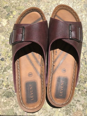 Anatomical leather slippers size 40 like new, brown
