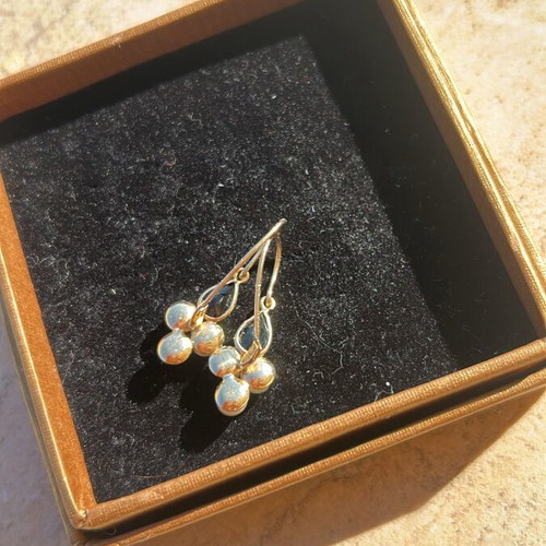 Chrysa 14k earrings with pearls and sapphires used