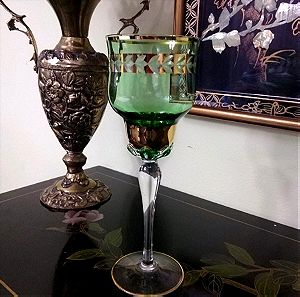 Διακοσμητικό ποτήρι κρυστάλλινο Murano και  χρυσό 24Κ