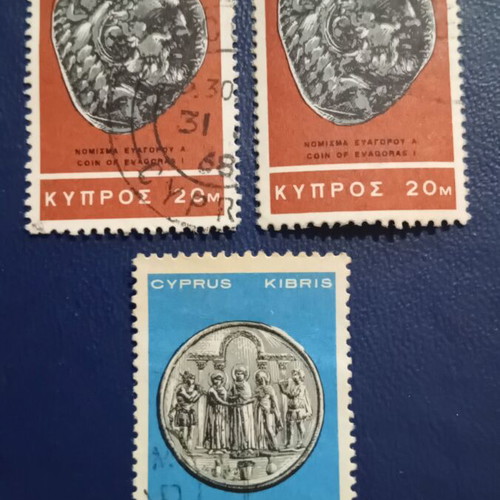 1966 Cyprus Stamps used, set of 3