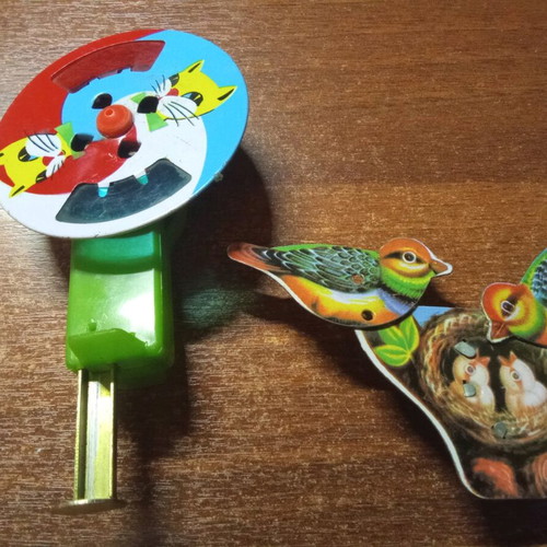 Replicas of tin toys used for decoration