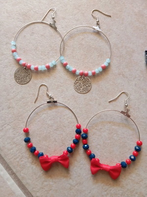Handmade earrings pack multicolored, new