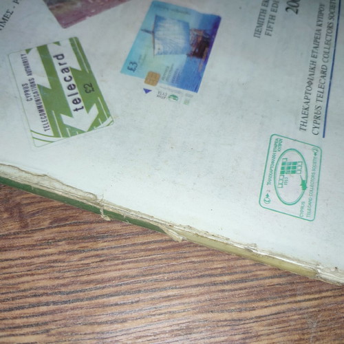 Cyprus Telecard Catalogs used, with notes and one torn