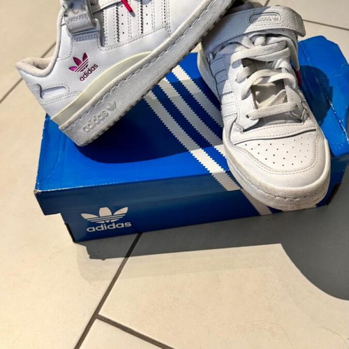 Adidas sports shoes used, size 38.5, white