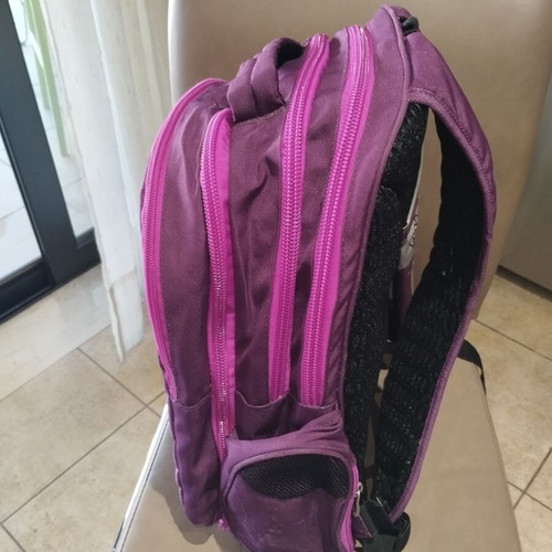 Polo backpack like new, purple with 4 pockets and 2 side bottle holders