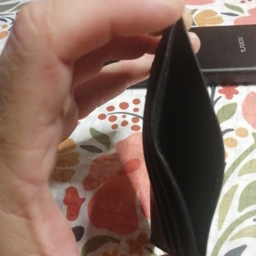 Replay leather card holder, black, new