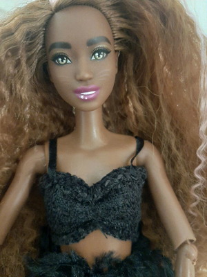 Barbie articulated used, afro Mattel 2014