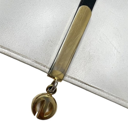 Christian Dior vintage λευκό δερμάτινο clutch μεταχειρισμένο