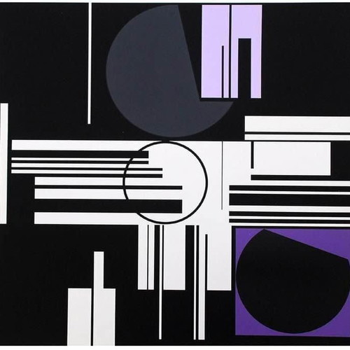 Gunther Fruhtrunk offset print, abstract geometric art