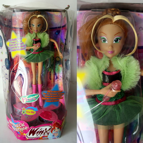 Winx Club 2010 Magical Microphone Flora doll Greek edition new
