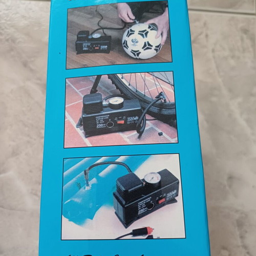 AC/DC electric air compressor used, ideal for inflating tires and more