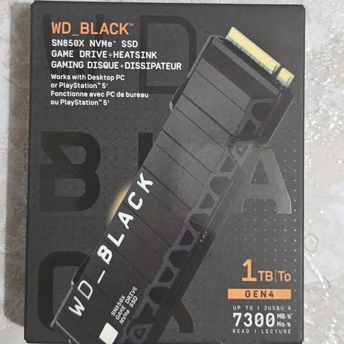 WD Black SN850X NVMe M.2 SSD 1TB with Heatsink like new