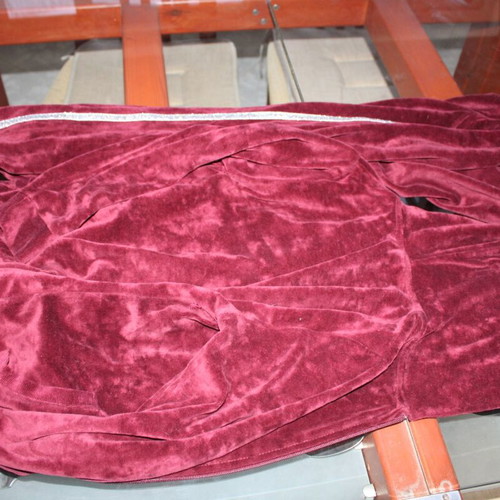 Velvet kids tracksuit with hoodie like new, red, for 14 years old