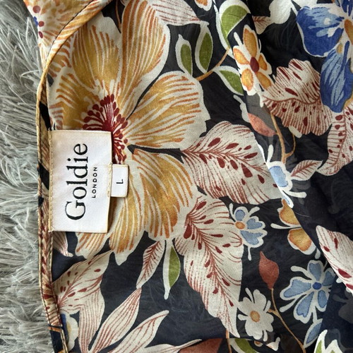 Floral sheer blouse like new, summer style, size L