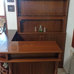 Handmade walnut bar like new