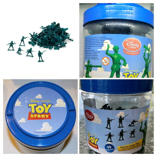 Toy Story Green Army Men Bucket like new