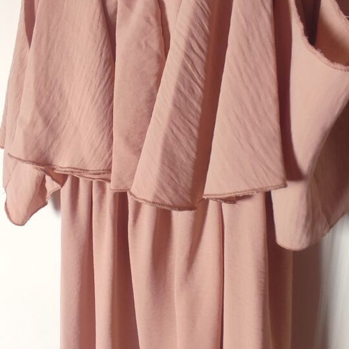 Off Shoulder Dress with Ruffles like new, Pink or Sky Blue, S/M
