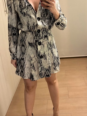 Zara mini dress with snake print like new